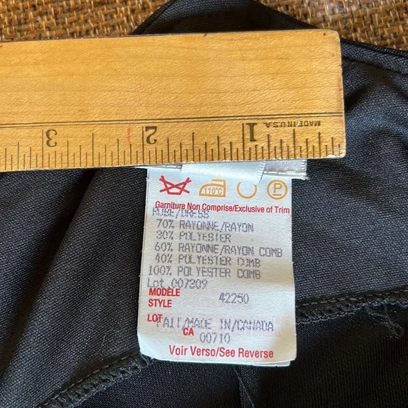 Joseph Ribkoff Black and Copper High Low Dress - Picture 7 of 14